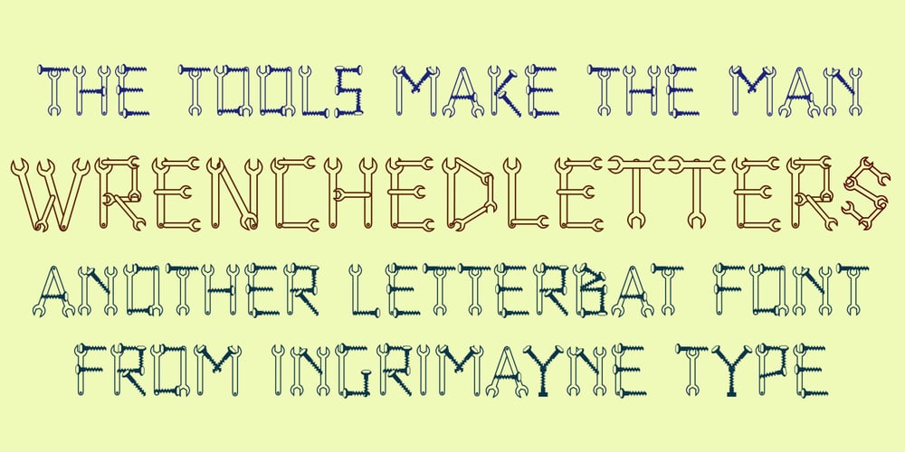 WrenchedLetters font