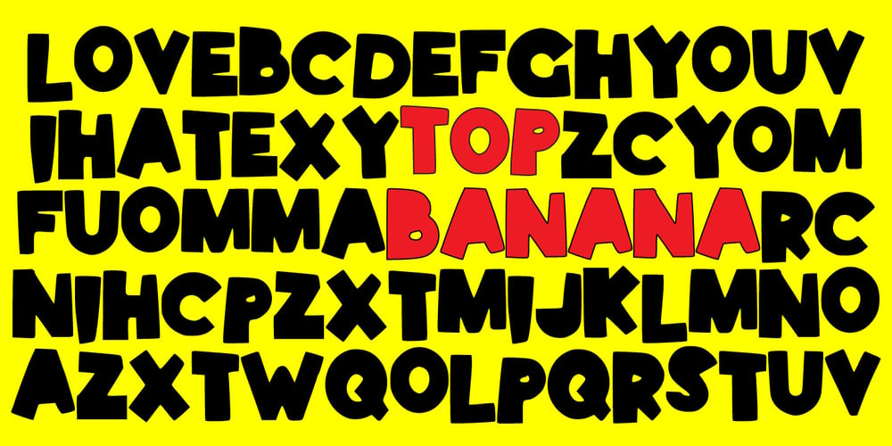 Top Banana font