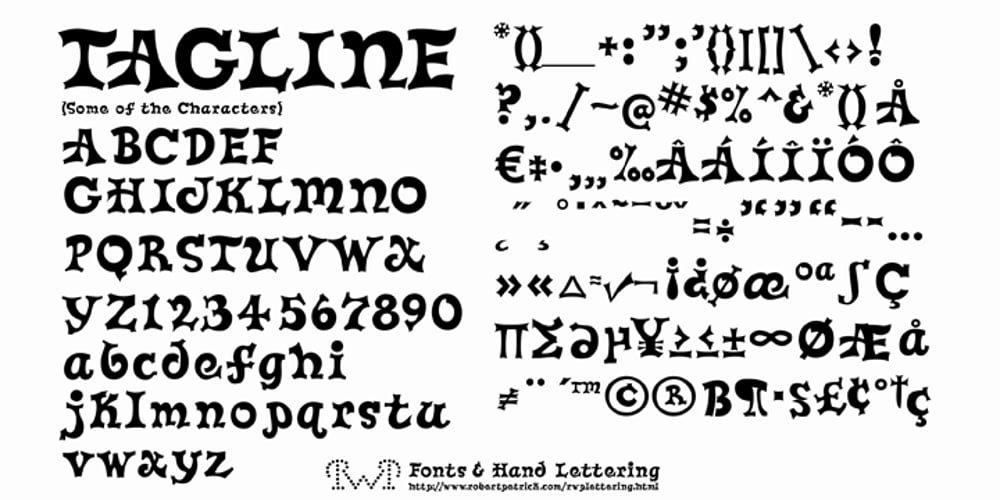 Tagline font