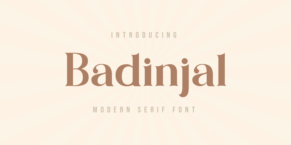 Badinjal font