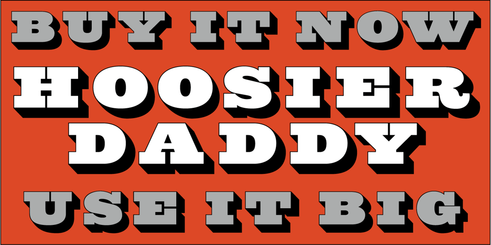 Hoosier Daddy font