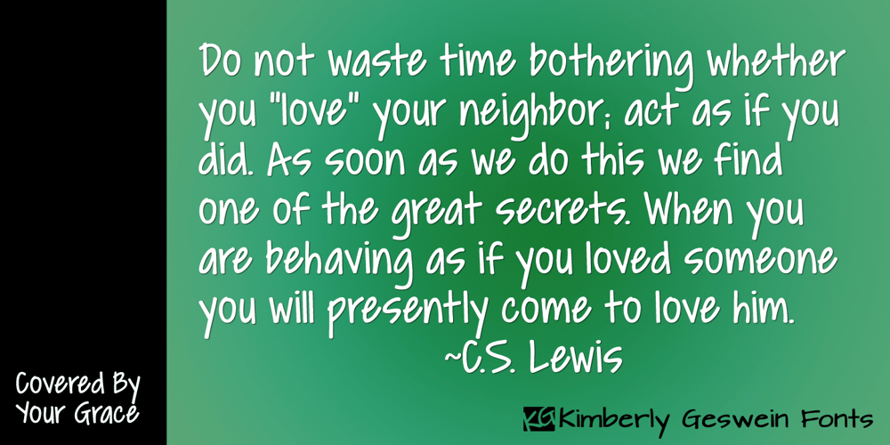 Covered By Your Grace font