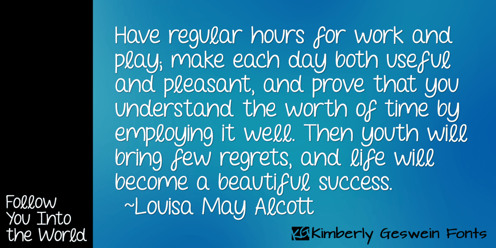 Follow You Into The World font