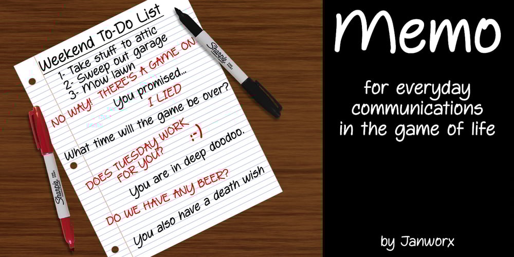 JWX Memo font