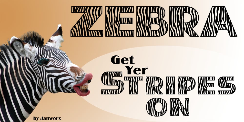 JWX Zebra font