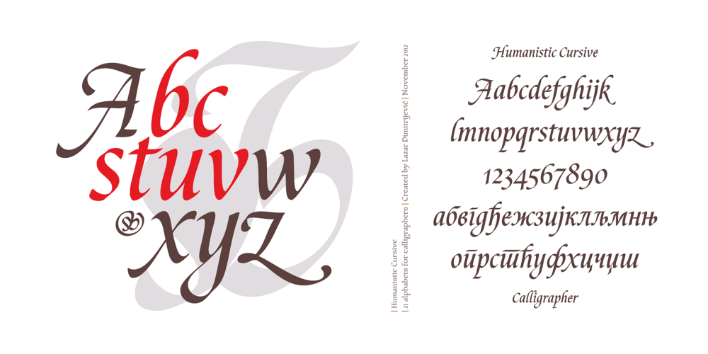 Cal Humanistic Cursive font