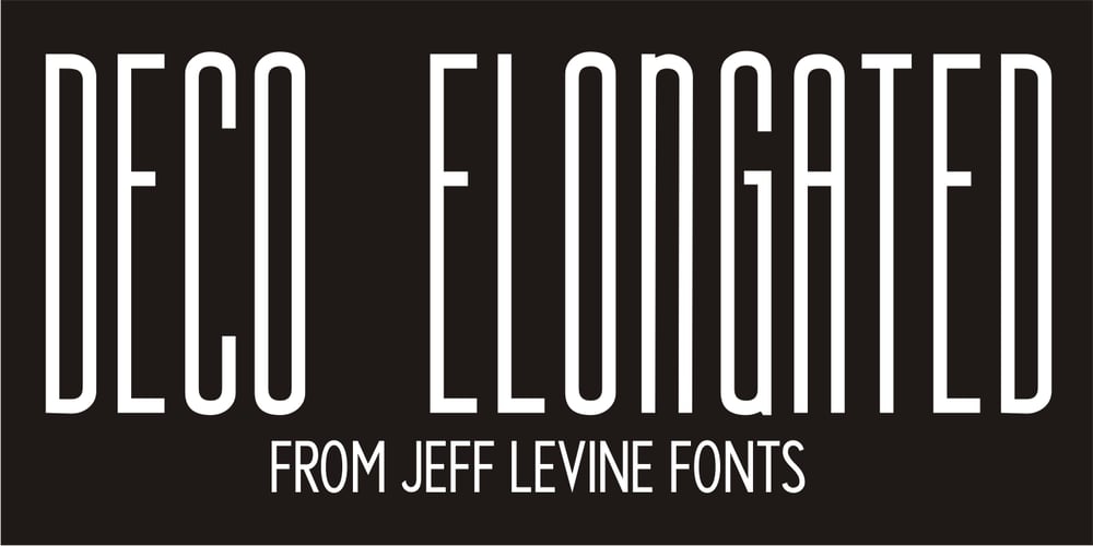 Deco Elongated JNL font