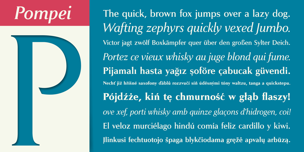 Pompei font