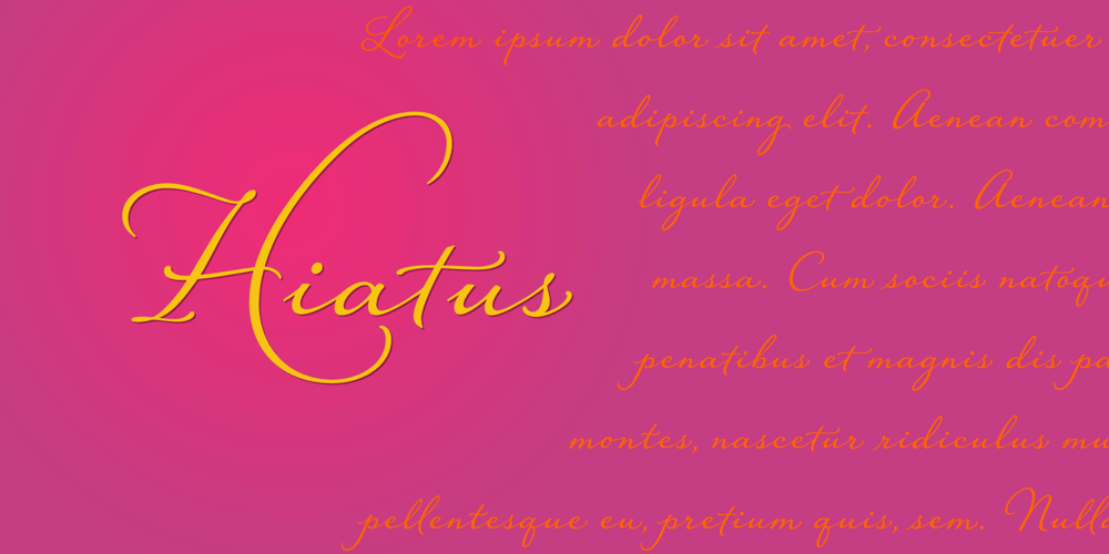 Hiatus font