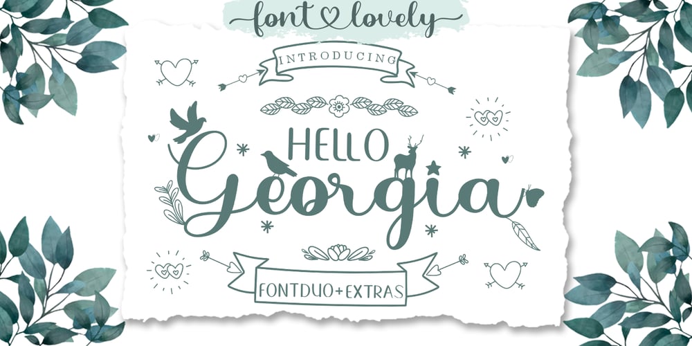 Hello Georgia Script font