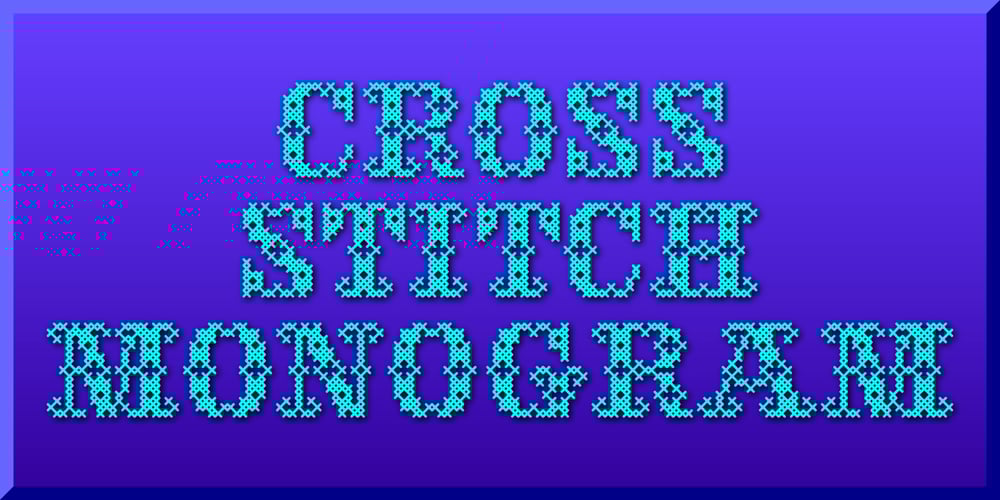 Cross Stitch Monogram font