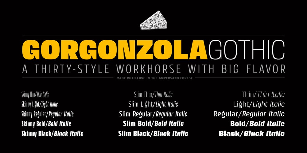 Gorgonzola Gothic font
