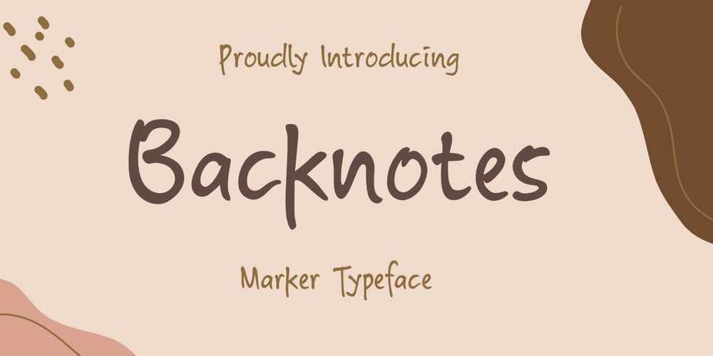 Backnotes font