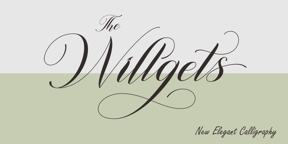Willgets Calligraphy font