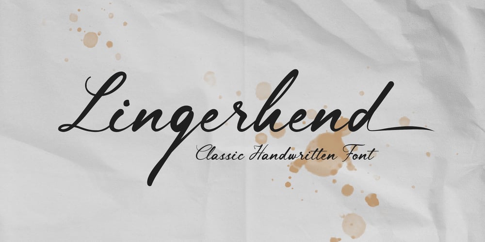 Lingerhend font