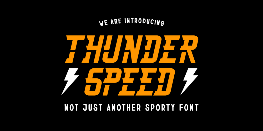 Thunderspeed font