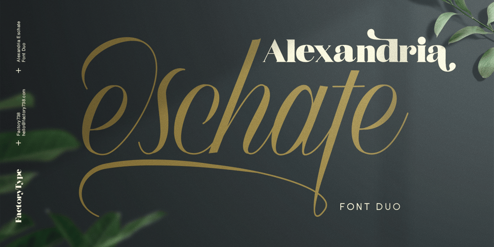 Alexandria Eschate font