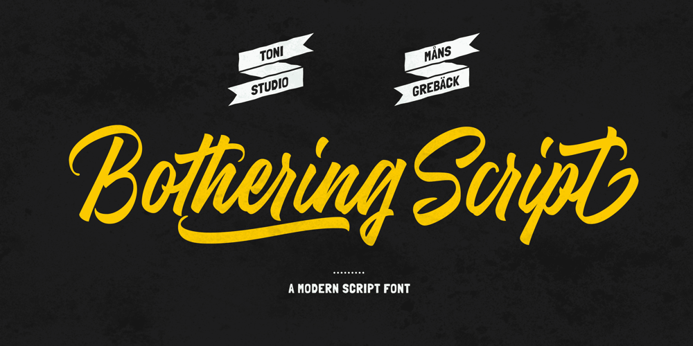 Bothering Script font