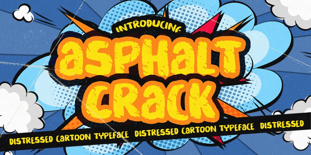 Asphalt Crack font
