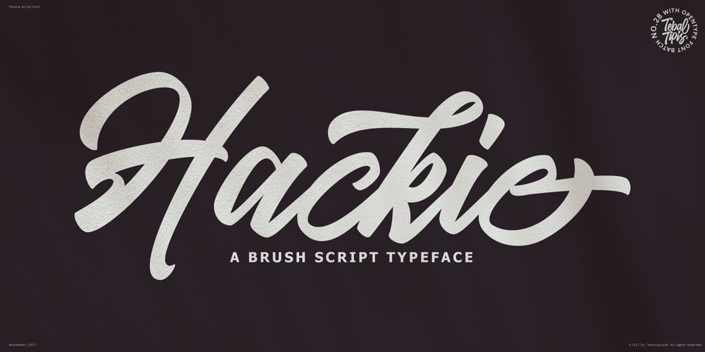 Hackie Script font