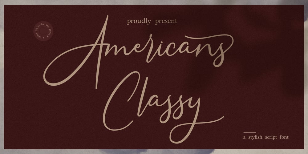 Americans Classy font