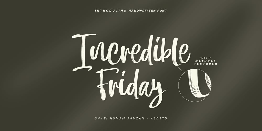 Incredible Friday font