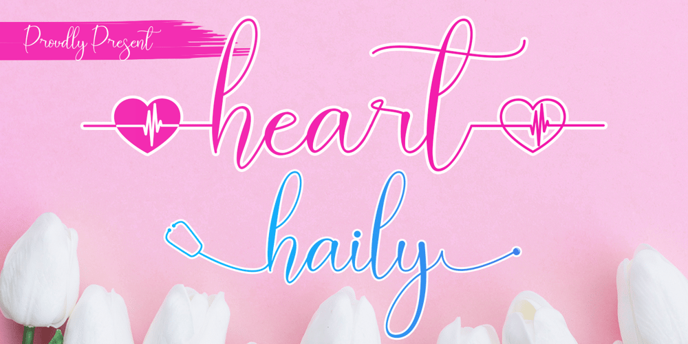 Heart Haily font