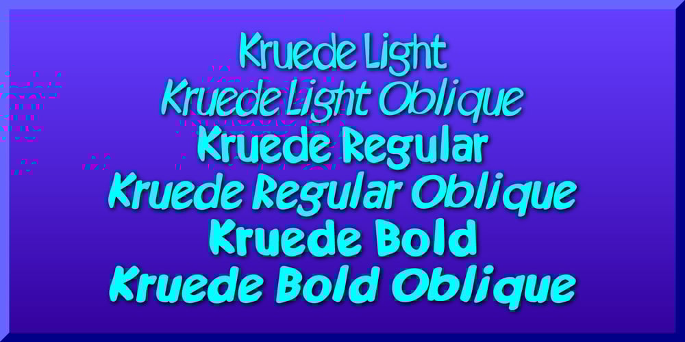 Kruede font