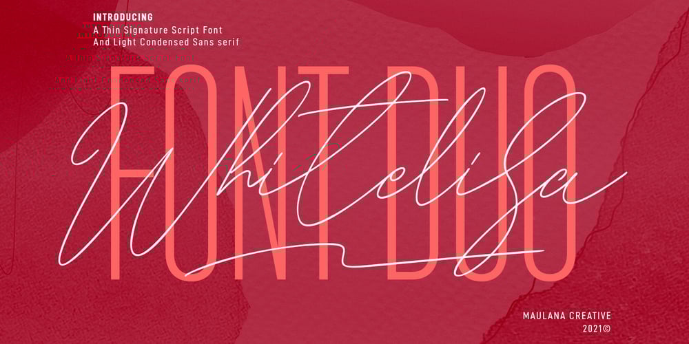 Whitelisa Script And Sans Font Duo font