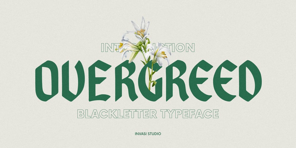 Overgreed font