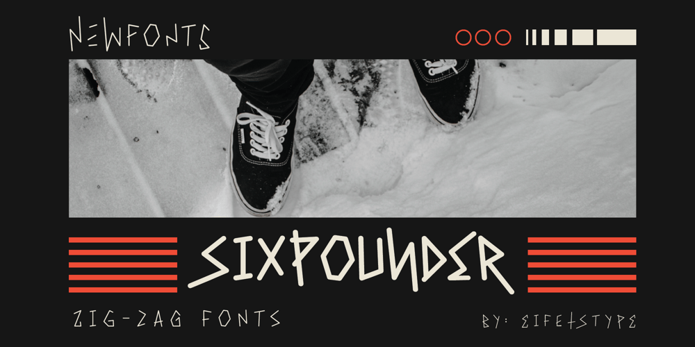 Six Pounder font