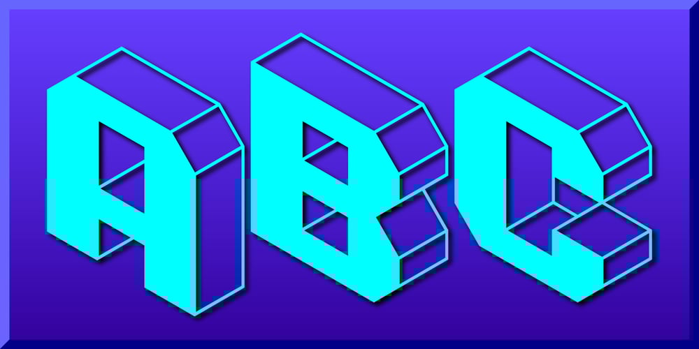 Isometric Initial Caps font