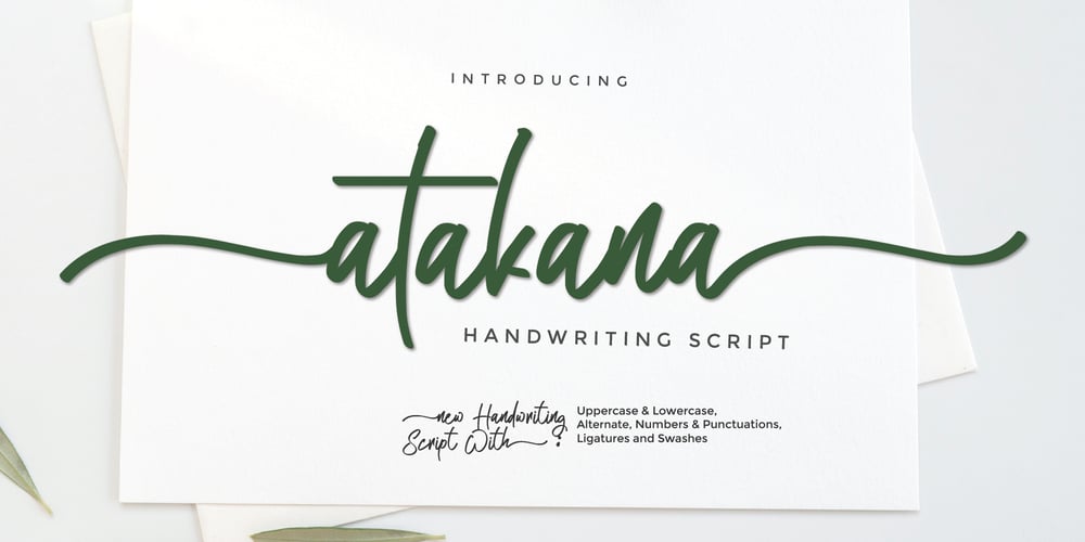 Atakana Script font