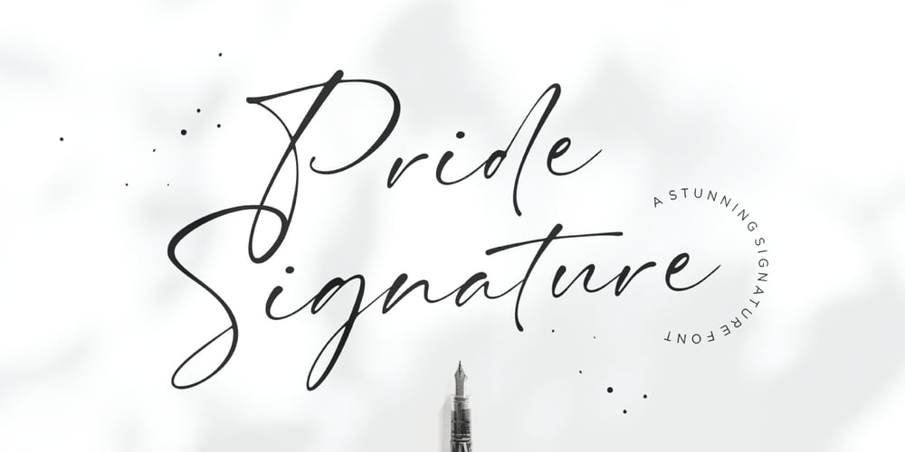 Pride Signature font