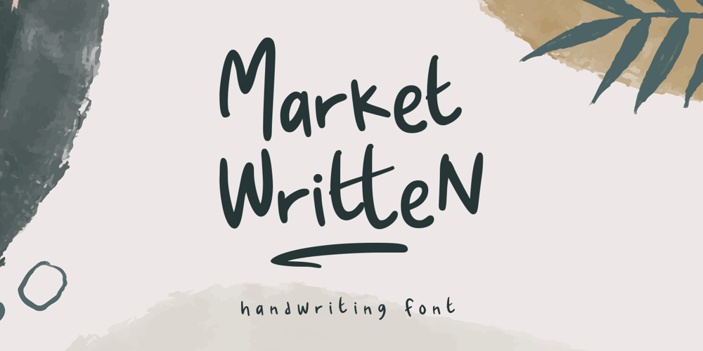 Market Written font
