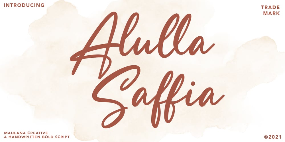 Alulla Saffia font