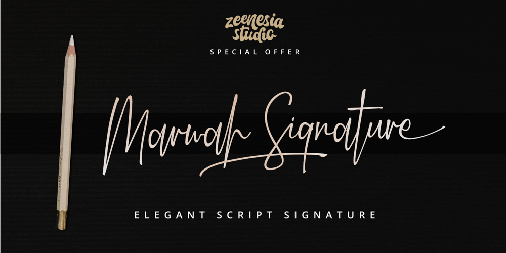 Marwah Signature font