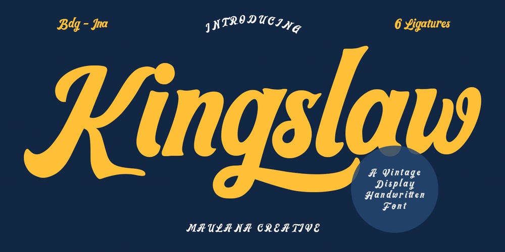 Kingslaw font