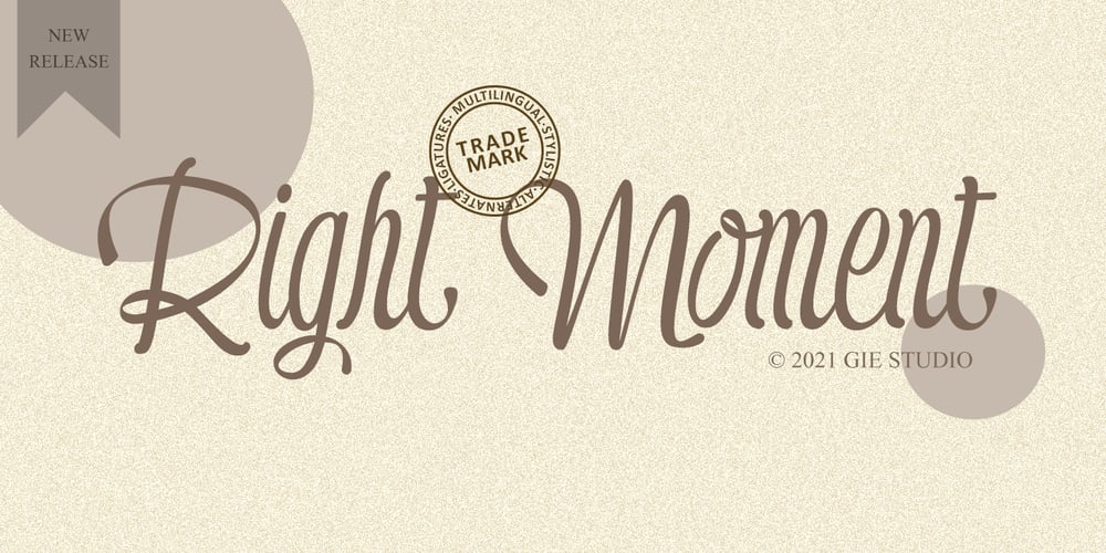 Right Moment font