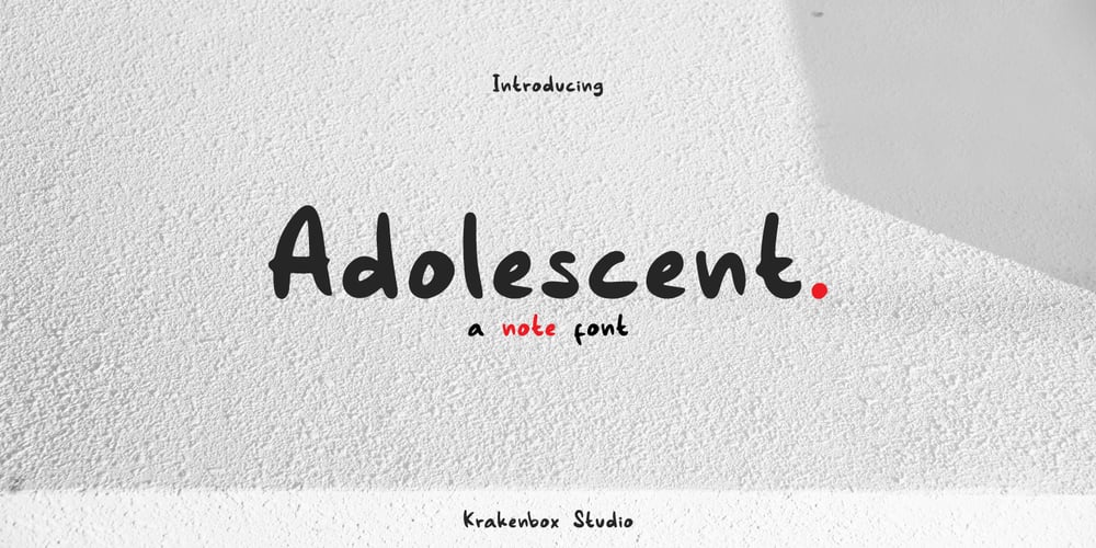 Adolescent font