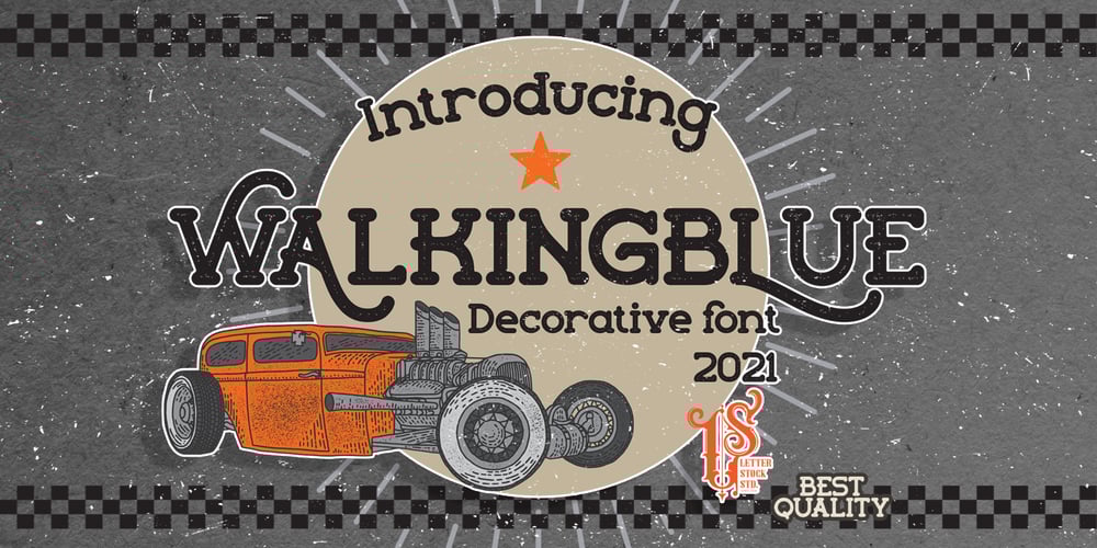 Walkingblue font