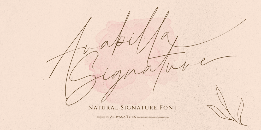 Arabilla Signature font