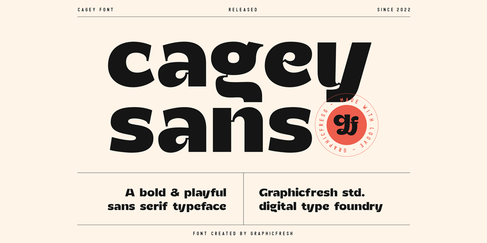 Cagey font