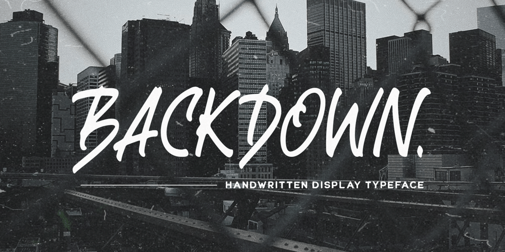 Backdown font