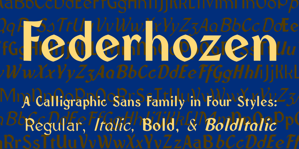 Federhozen font