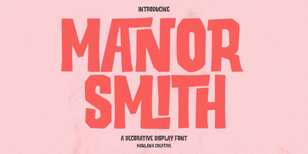 Manor Smiths font