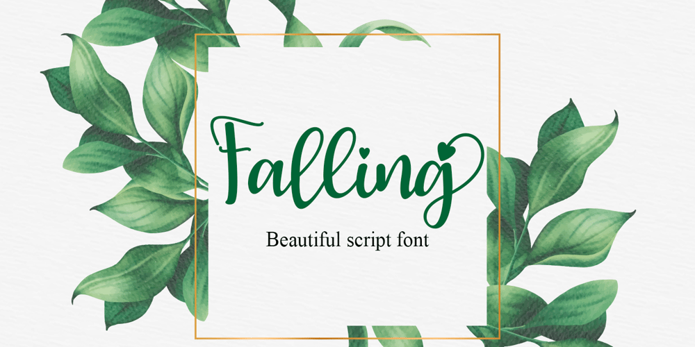 Falling font