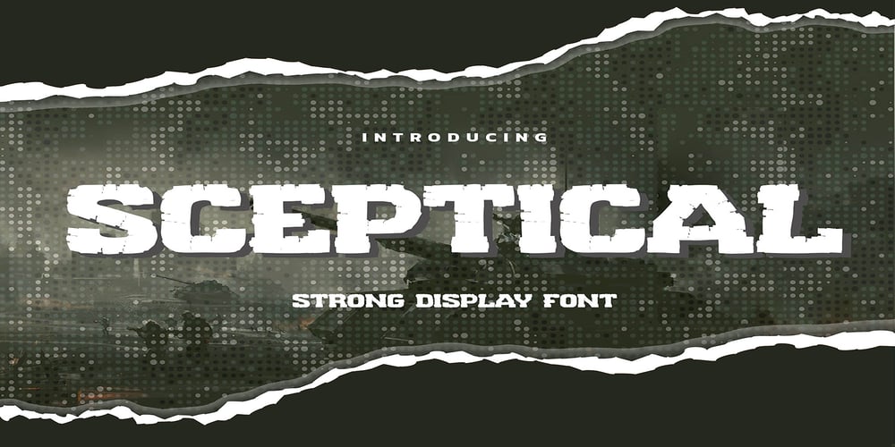 Sceptical font