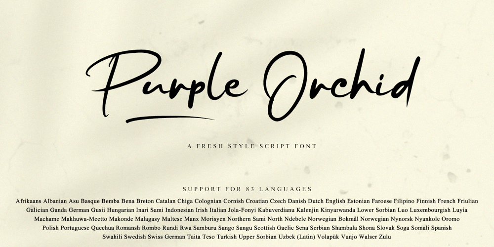 Purple Orchid font