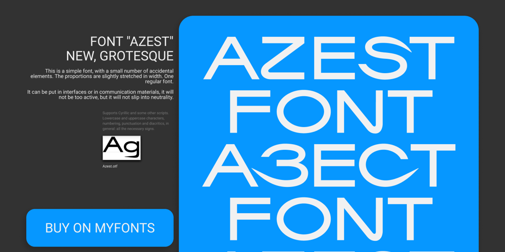 Azest font